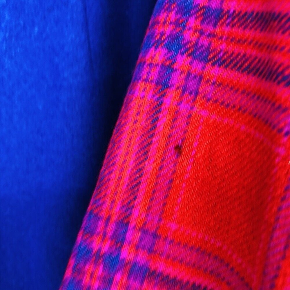 Vintage Pendleton Women's Red & Blue 100% Wool 2 Piece Suit Blazer Skirt Set - Picture 7 of 11